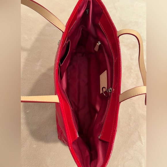 Coach Poppy Cherry Red Tote - Picture 4 of 14